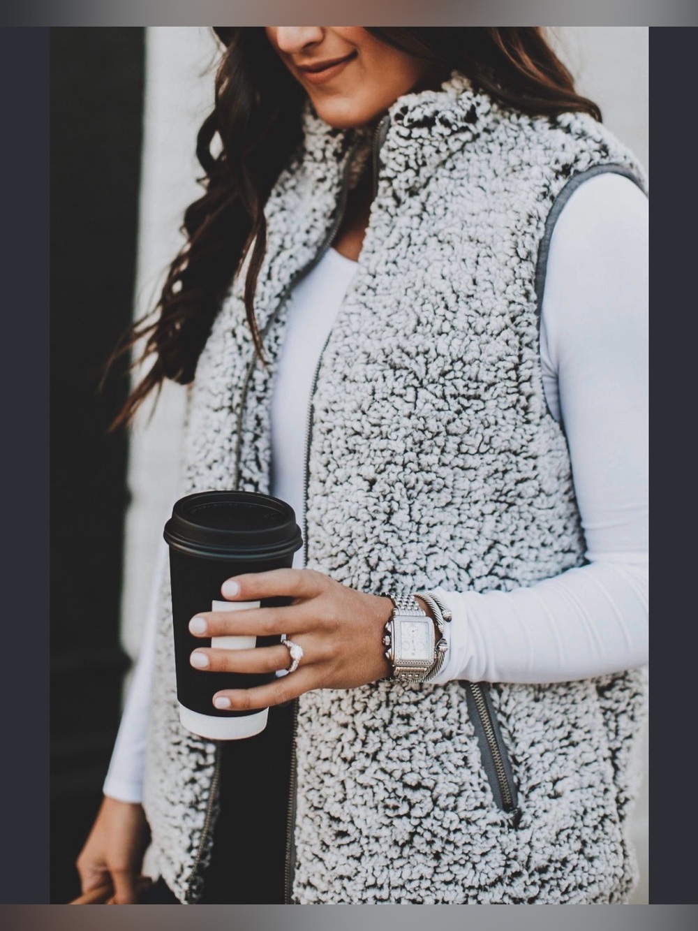 Thread & Supply Sherpa Fleece Cozy Vest NWT.